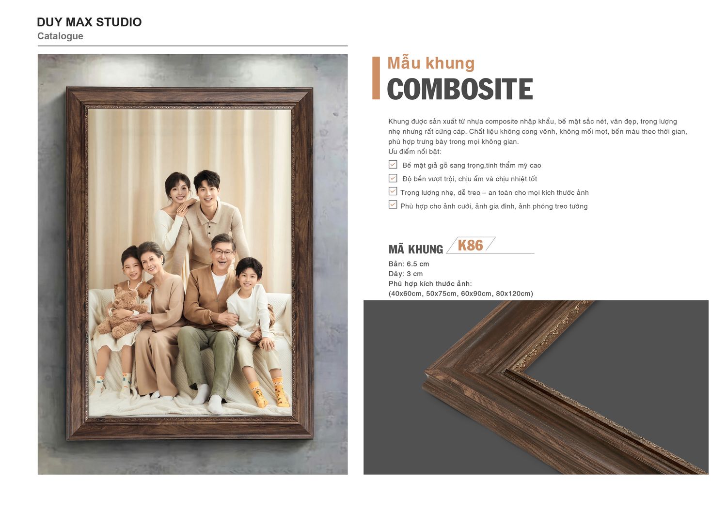 Khung Composite mã K86 — catalogue Duy Max Studio