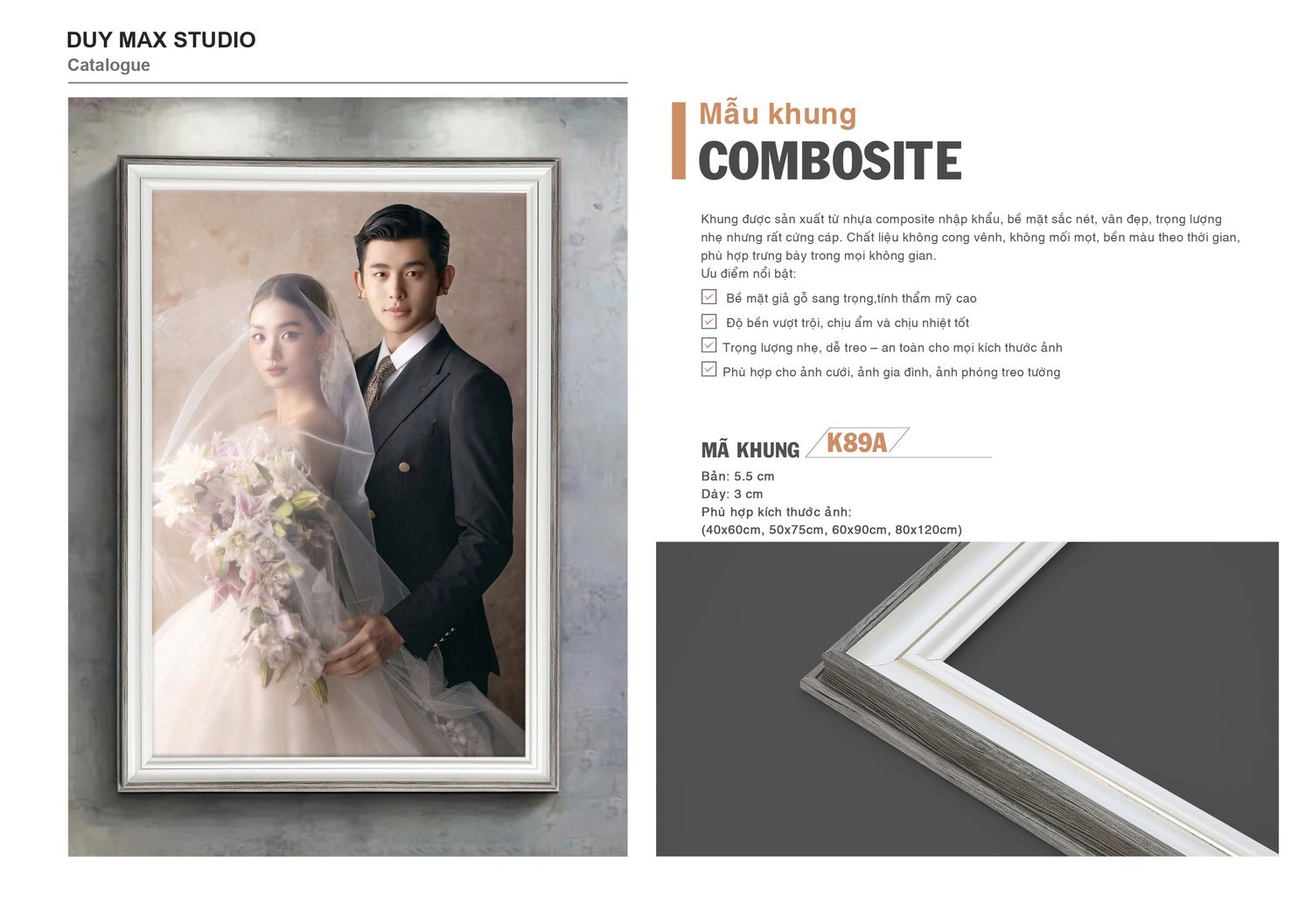 Khung Composite mã K89A — catalogue Duy Max Studio