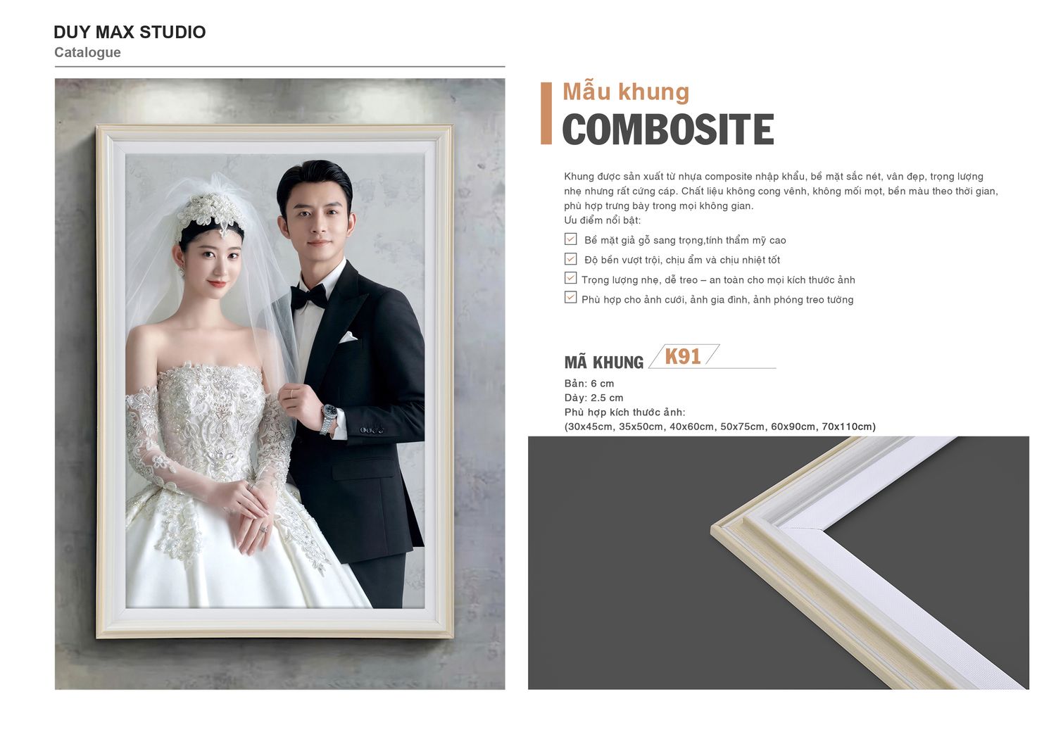 Khung Composite mã K91 — catalogue Duy Max Studio