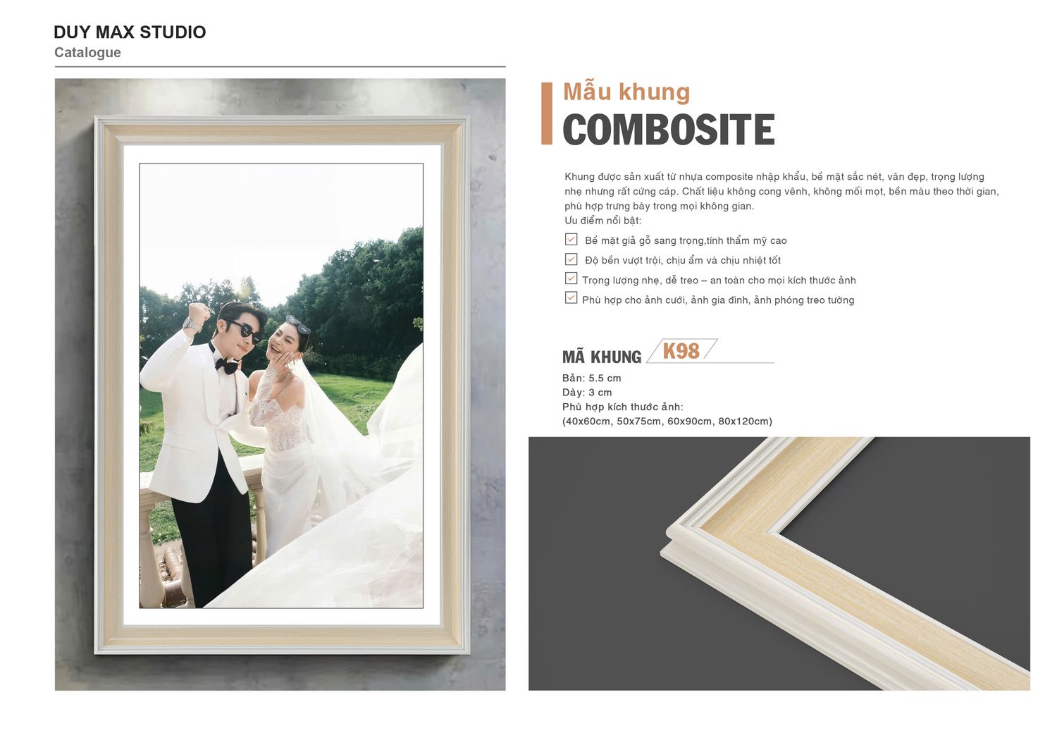 Khung Composite mã K98 — catalogue Duy Max Studio