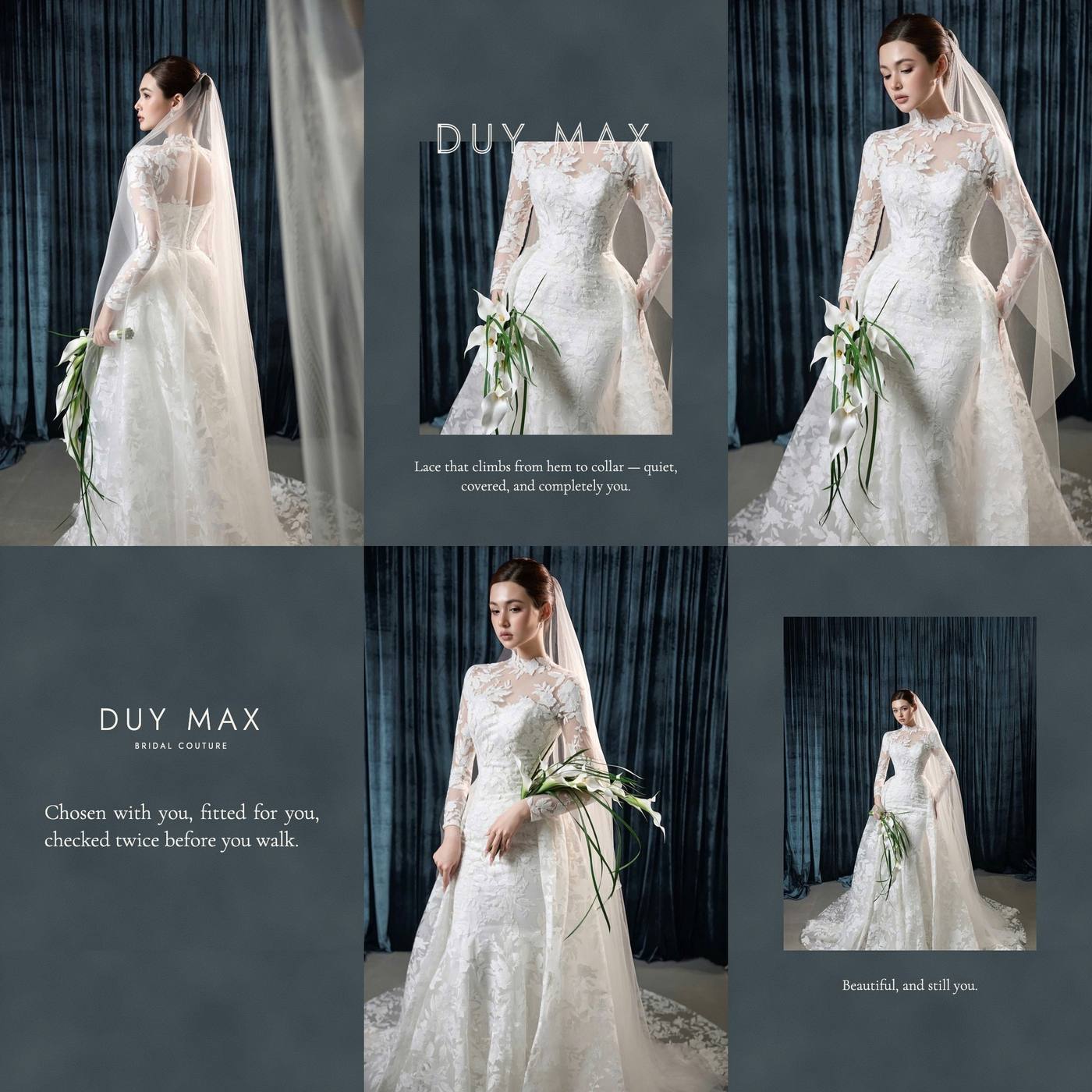 Calla Lace — ren cổ cao, đuôi cá — Duy Max Studio, trang 3