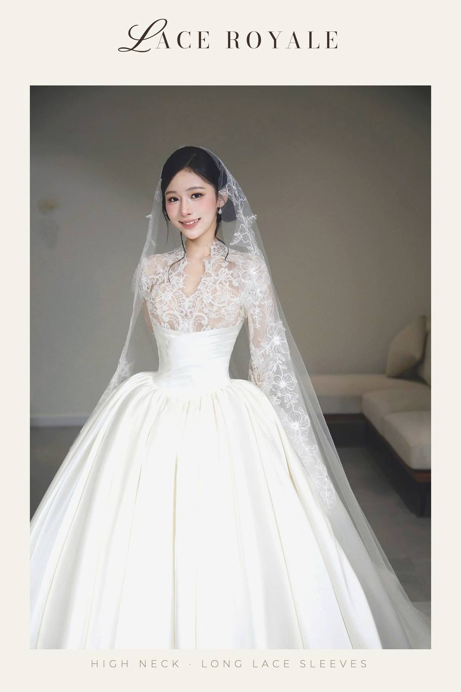 Lace Royale — ren cổ cao tay dài — Duy Max Studio, trang 1